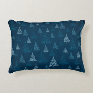 2d illustration. Abstract snowflakes. Holy Christm Accent Pillow