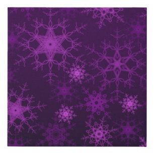 2d illustration. Abstract snowflakes. Holy Christm Faux Canvas Print