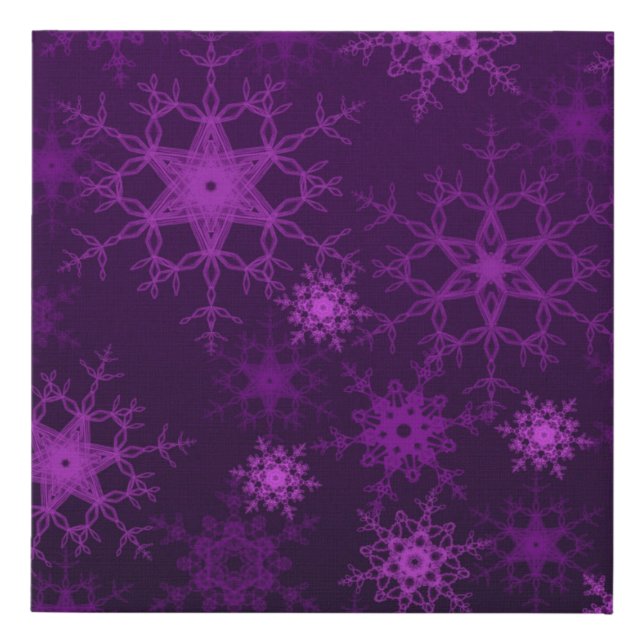 2d illustration. Abstract snowflakes. Holy Christm Faux Canvas Print (Front)