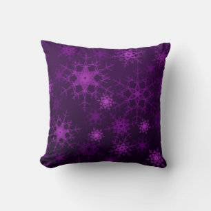 2d illustration. Abstract snowflakes. Holy Christm Throw Pillow