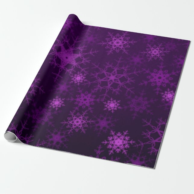 2d illustration. Abstract snowflakes. Holy Christm Wrapping Paper (Unrolled)