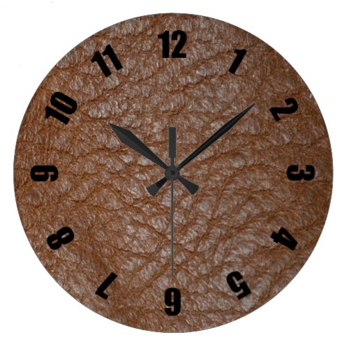 2D Photo-sampled Faux Leather-look Design Wall Clocks