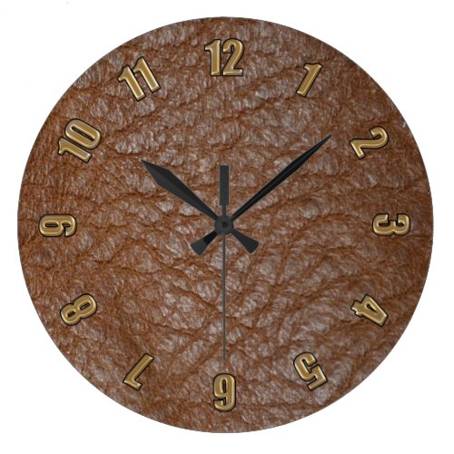 2D Photo-sampled Faux Leather-look Design Clock