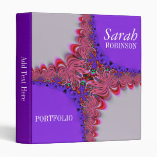 2D-Purple Coral Digital Lace Portfolio Binder