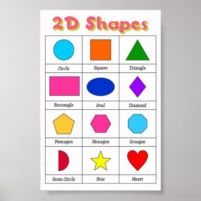 2D Shapes Poster (Front)