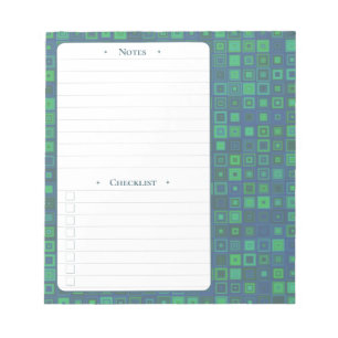 2D Squares   Daily Notes and Checklist Notepad