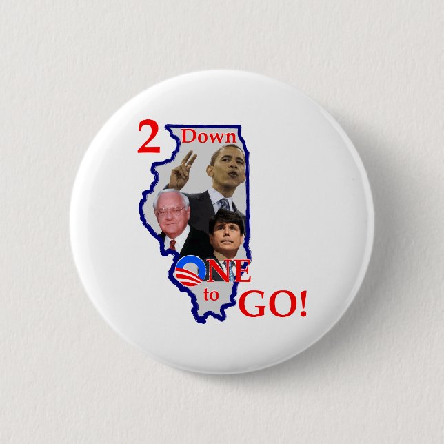 2down One to Go Pinback Button (Front)