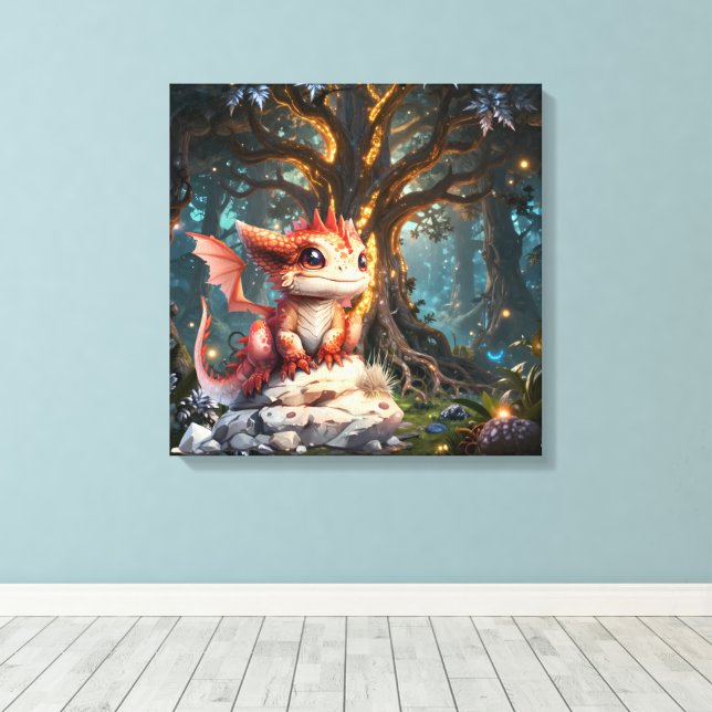 # 2Dragon World Canvas Print (Insitu(Wood Floor))