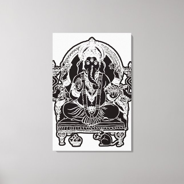 2FT x 3FT GANESH WALL GRAPHIC ART Canvas Print (Front)