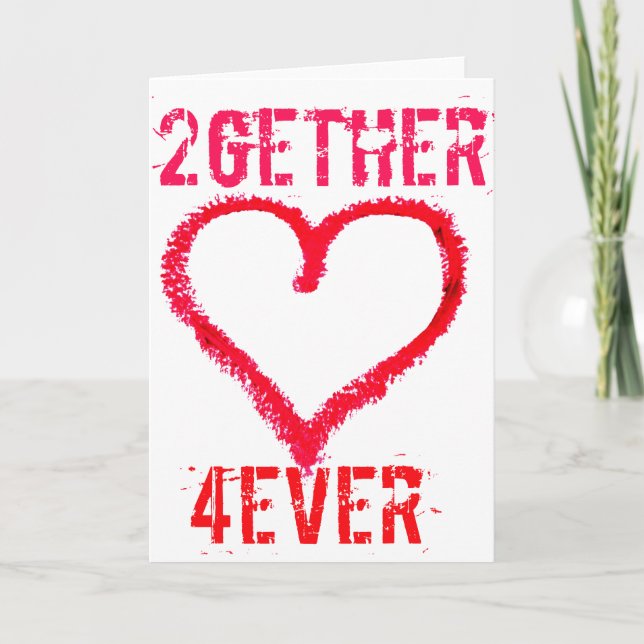 2gether 4ever teen love on valentines day holiday card (Front)