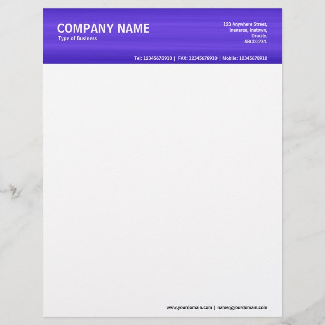 2in Header - Color Textured Letterhead (Front)