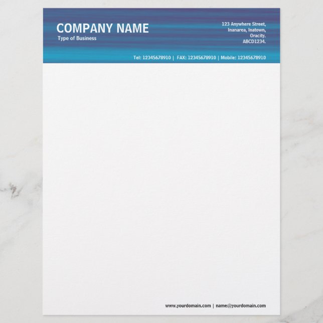 2in Header - Color Textured Letterhead (Front)