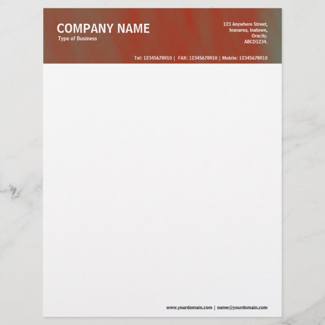 2in Header - Color Textured Letterhead (Front)