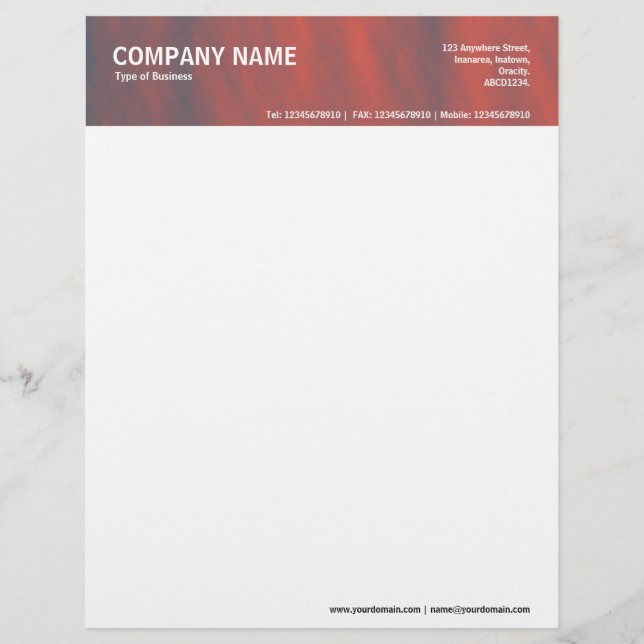 2in Header - Color Textured Letterhead (Front)