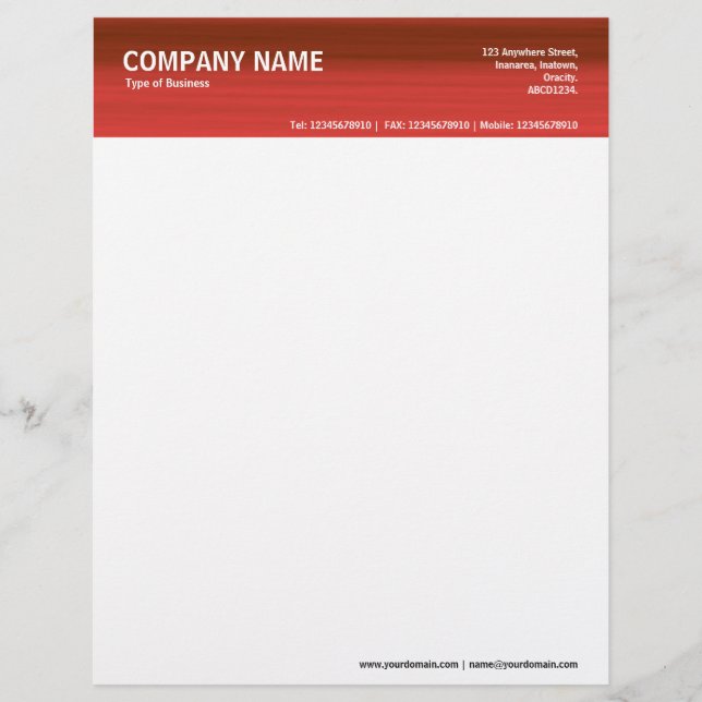 2in Header - Color Textured Letterhead (Front)