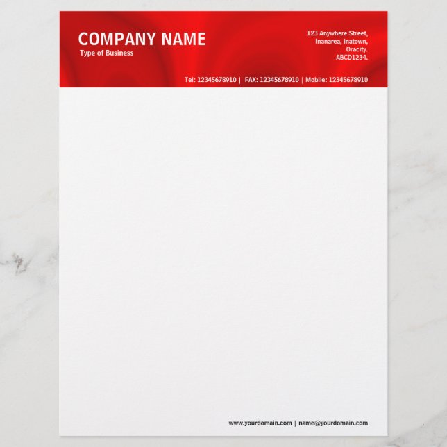 2in Header - Color Textured Letterhead (Front)