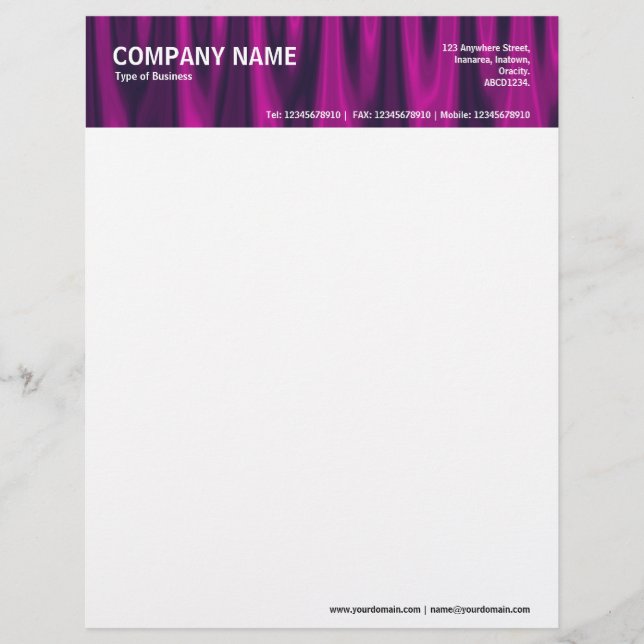 2in Header - Color Textured Letterhead (Front)