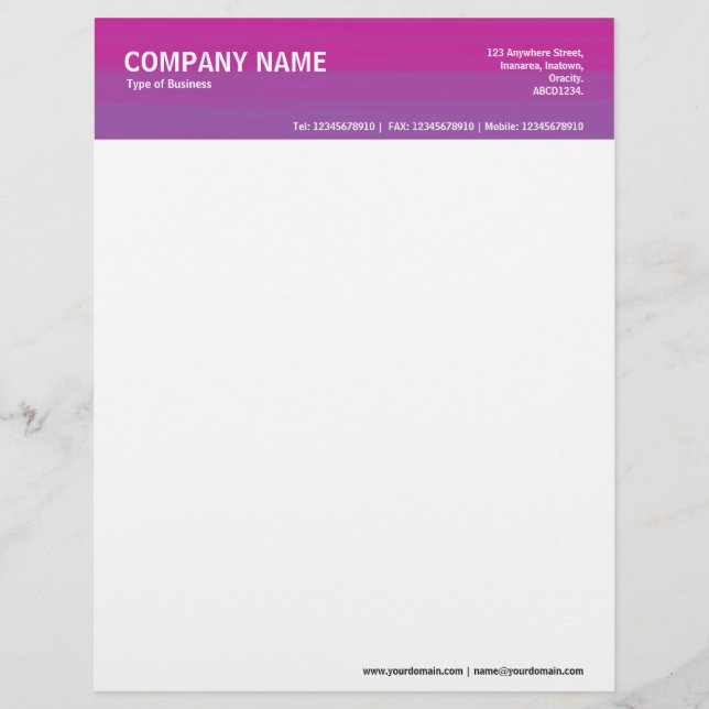 2in Header - Color Textured Letterhead (Front)