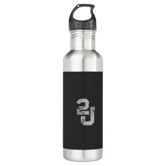 '2J' Logo Stainless Steel Water Bottle
