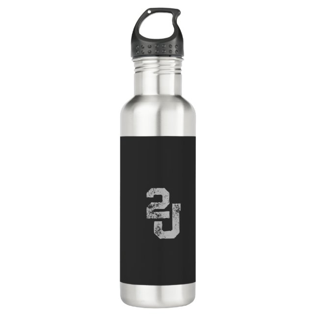 '2J'  Logo Stainless Steel Water Bottle (Front)