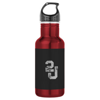 '2J' Logo Stainless Steel Water Bottle