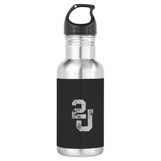 '2J'  Logo Stainless Steel Water Bottle (Front)