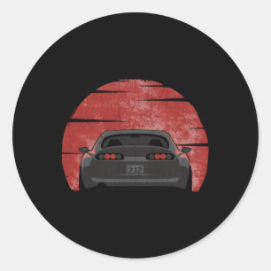 2Jz Black Supra Classic Round Sticker