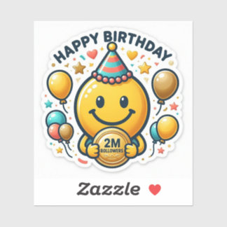 2M Followers Birthday Sticker