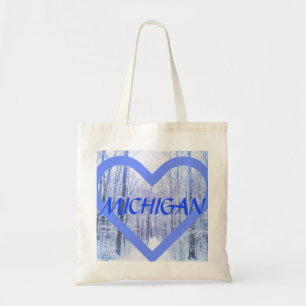 2MICHIGAN WINTER HEART TOTE