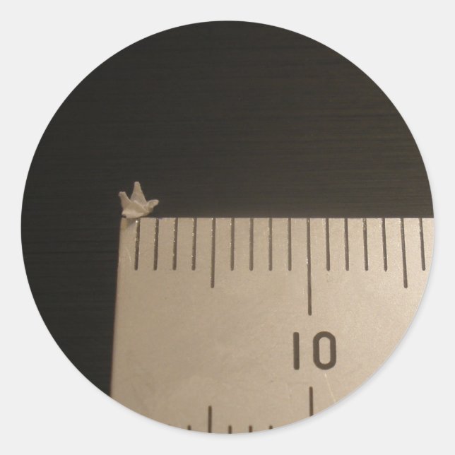 2mm Origami Crane Classic Round Sticker (Front)