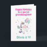 2nd, 3rd, 4th, 5th Birthday, Unicorn, Personalized Card<br><div class="desc">Personalized happy Birthday card for granddaughter with a cute unicorn. Pastel colors. Customize with the birthday girl's name and age (suitable for ages 2, 3, 4, 5, 6, 7, 8). The message inside is fully customizable - texted by myself, personalize and change as you wish. Instant download possible. Happy birthday...</div>