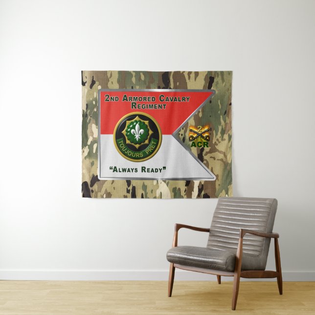 2nd ACR Armored Cavalry Regiment “Always Ready” Tapestry (In Situ (Horizontal))