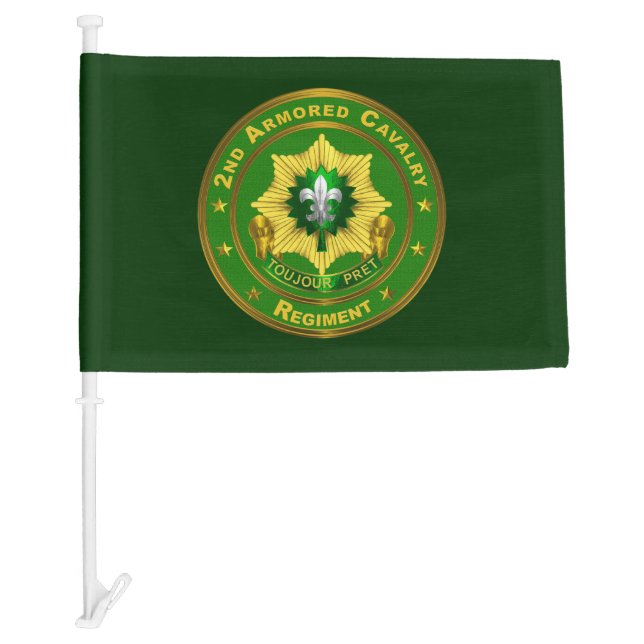2nd ACR  Armored Cavalry Regiment Car Flag (Front)