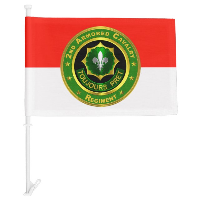 2nd ACR  Armored Cavalry Regiment Car Flag (Front)