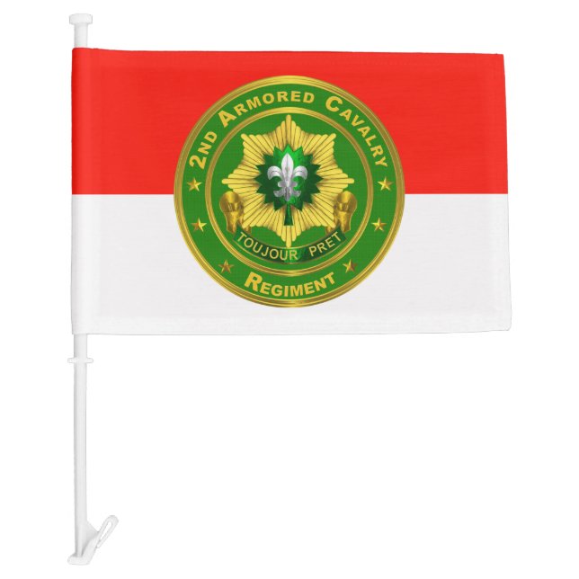 2nd ACR  Armored Cavalry Regiment Car Flag (Front)