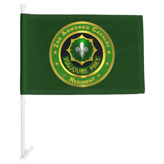 2nd ACR  Armored Cavalry Regiment Car Flag (Front)