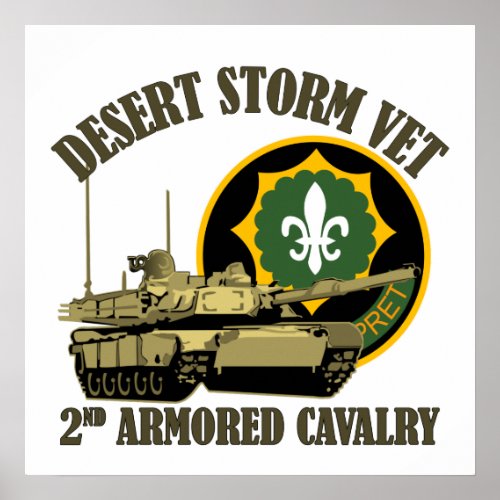 2nd ACR Desert Storm Vet M1 Tank Poster