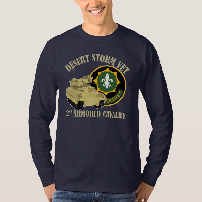 2nd ACR Vet - Desert Storm Bradley T-Shirt (Front)