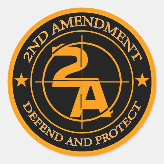 2nd Amendment 3 Classic Round Sticker (Front)