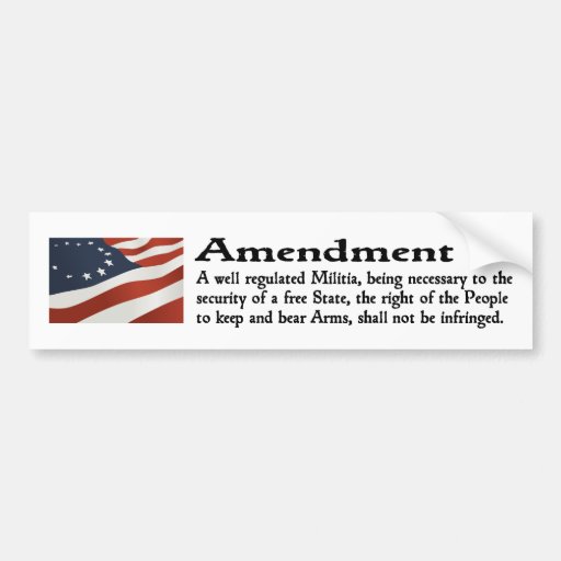 2nd Amendment Bumper Sticker | Zazzle