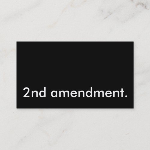2nd amendment business card