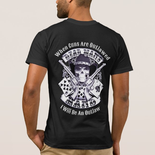 2nd Amendment Dead Man's Hand Cowboy T-Shirt (Back)