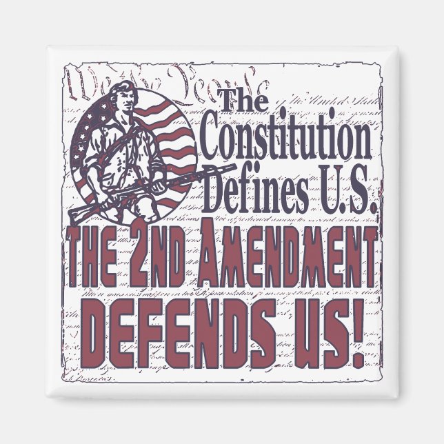 2nd Amendment Defends US Magnet (Front)