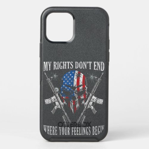 2nd Amendment Feelings America USA Patriotic Skull OtterBox Symmetry iPhone 12 Pro Case