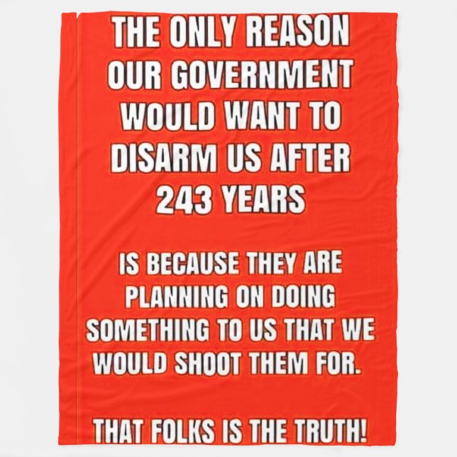 2nd AMENDMENT Fleece Blanket (Front)