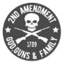 2nd Amendment, God, guns & Family  Classic Round Sticker