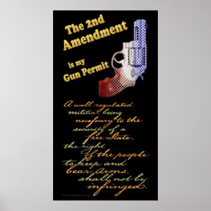 2nd amendment Gun Permit Poster