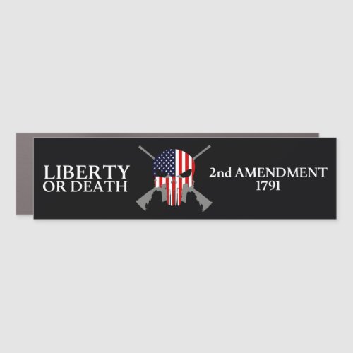 2nd Amendment Liberty Or Death American Flag Bumpe Car Magnet