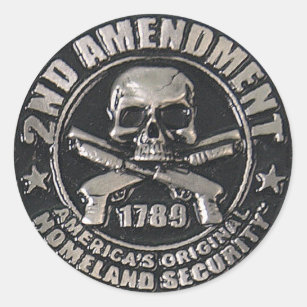 2nd Amendment Medal Classic Round Sticker