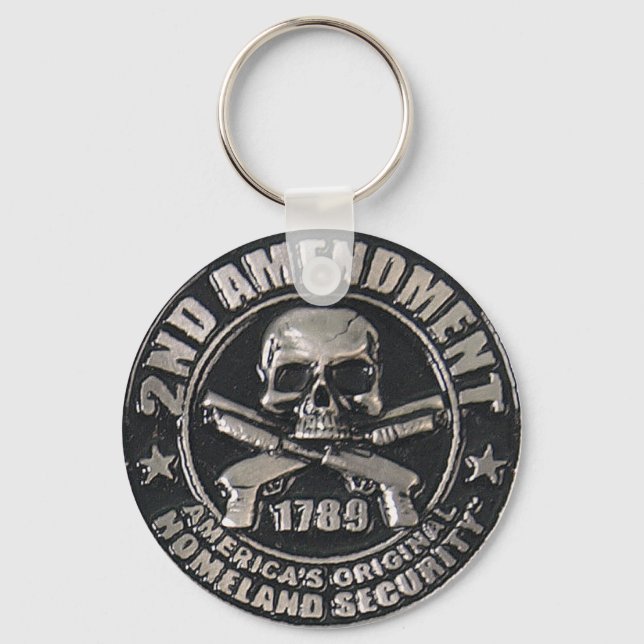 2nd Amendment Medal Keychain (Front)